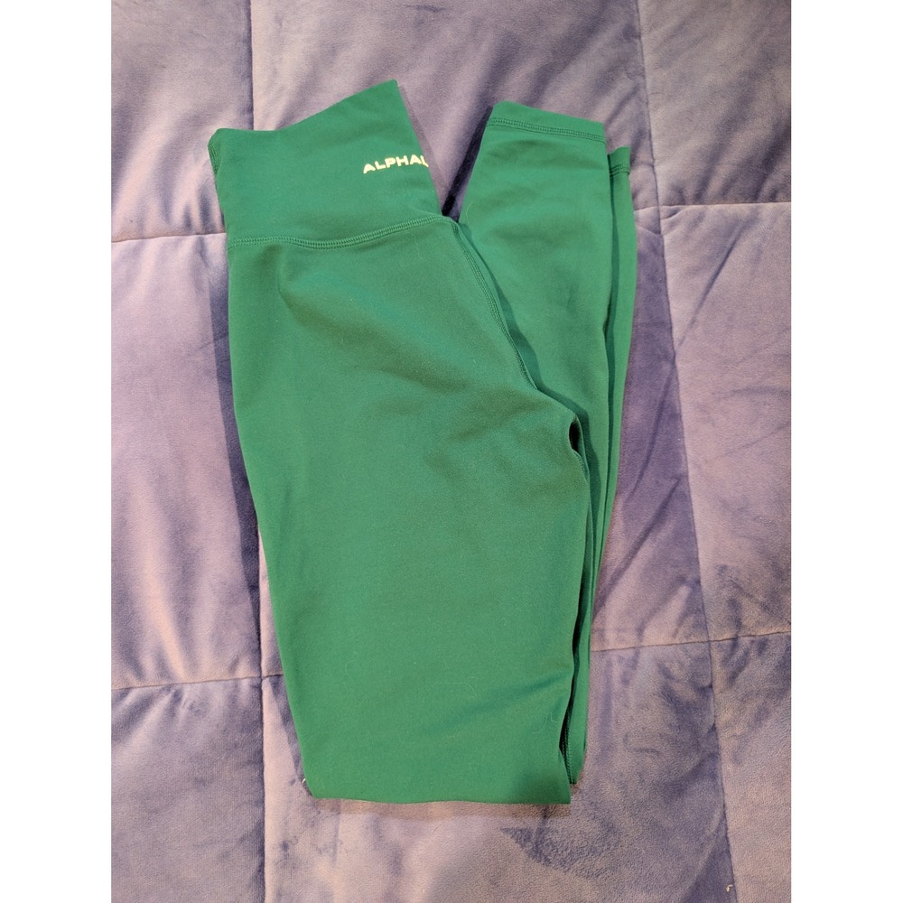 Alphalete Surface Path Crossover V-Waist Leggings Womens Teal - Size S